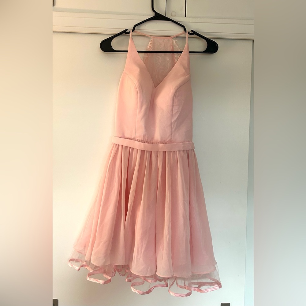 New with tags, Prom girl pink prom, bridesmaid dress, size XS